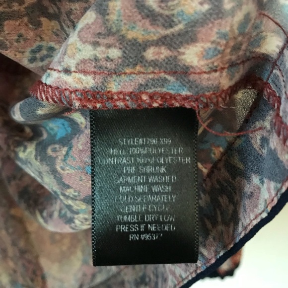 ANTHRO Sanctuary Pleated long sleeve brown boho - Picture 6 of 8